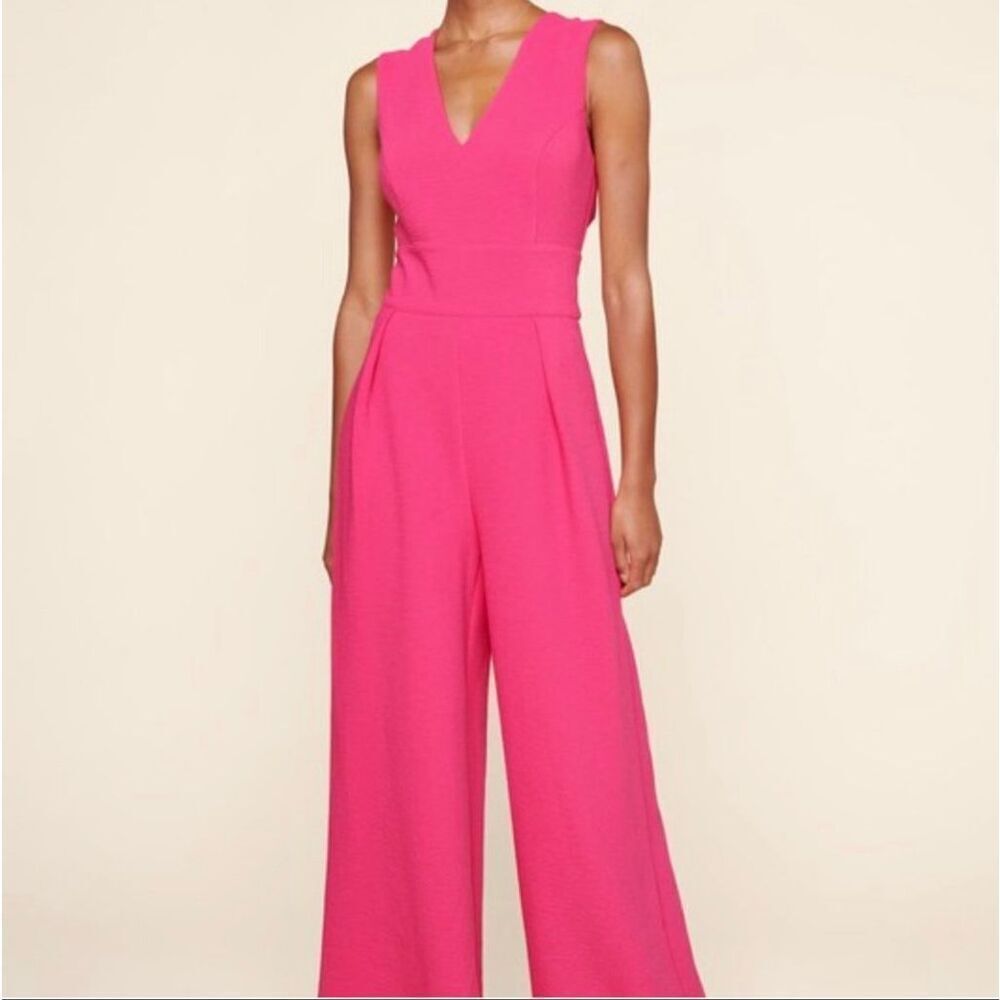 Sugar Lips Jumpsuit  Wide Leg Size Small Hot Pink Fitted Trendy Spring